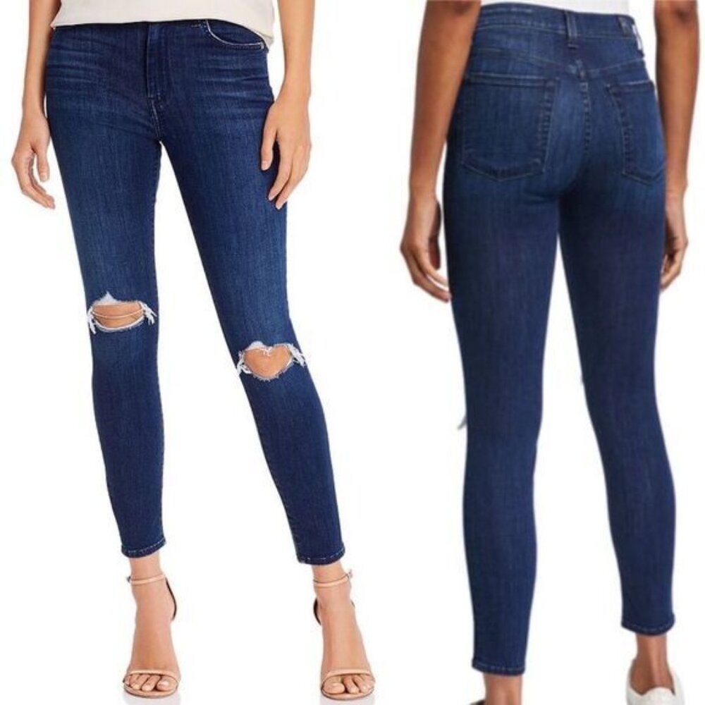 7 For‎ All Mankind Jeans 27 B(Air) High Waist Ankle Skinny Authentic Myst…